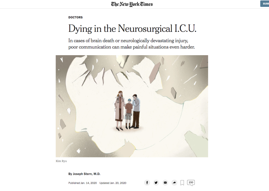 Dying in the Neurosurgical ICU | Critically injured patients in the neurosurgical ICU | Joseph Stern, MD