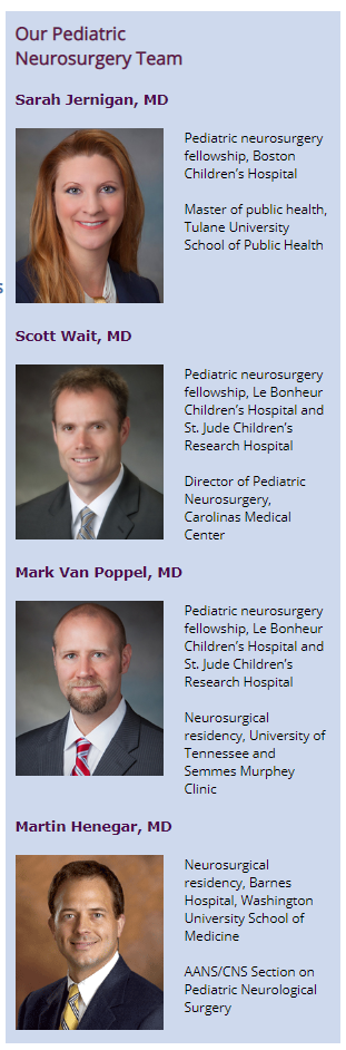 Our Pediatric Neurosurgery Team Our Pediatric Neurosurgery Team