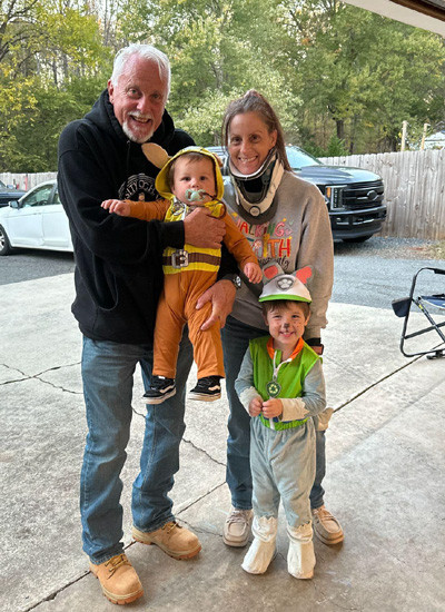 Family picture on Halloween