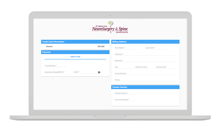 Example of CNSA Online Bill Pay Portal with information Example of CNSA Online Bill Pay Portal with information